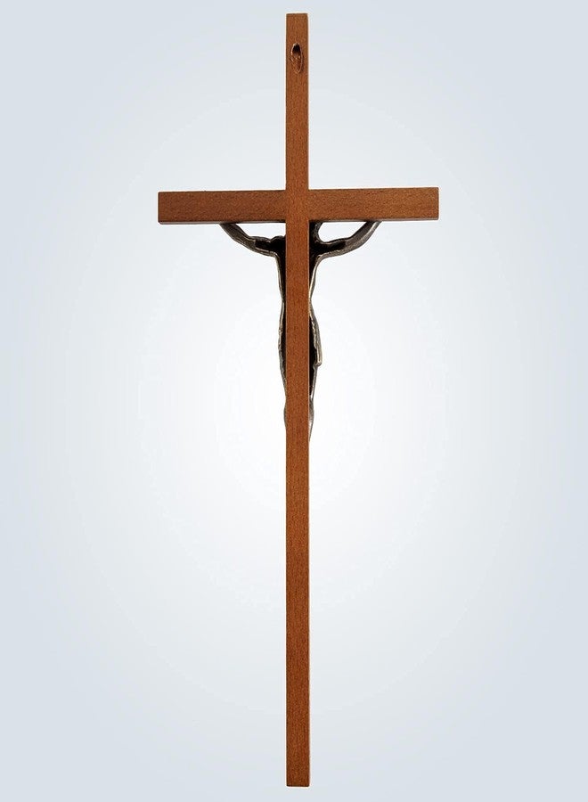 ACHIBANG Crucifix Wall Cross Catholic - 10" Wooden Jesus Cross with INRI for Wall or Easter Decor, Christian Gift for Faithful Home - Image 5